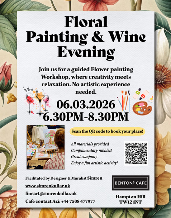 Floral Painting & Wine Evening